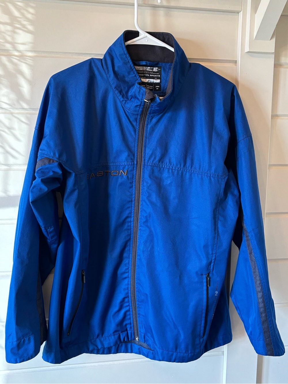 Baseball Easton Youth L/XL Blue Lightweight Zip Jacket